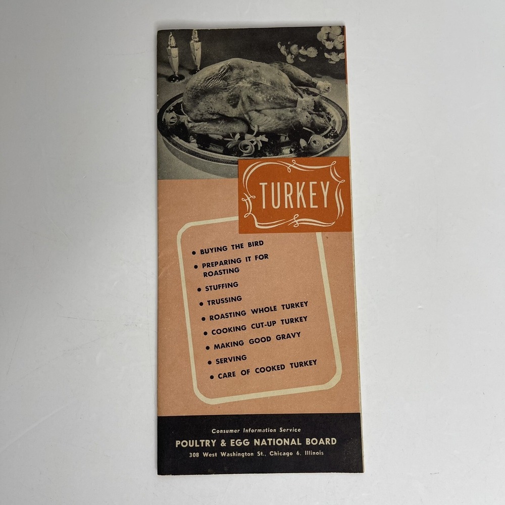 Turkey Vintage Consumer Information Service Poultry & Egg Board Chicago Illinois